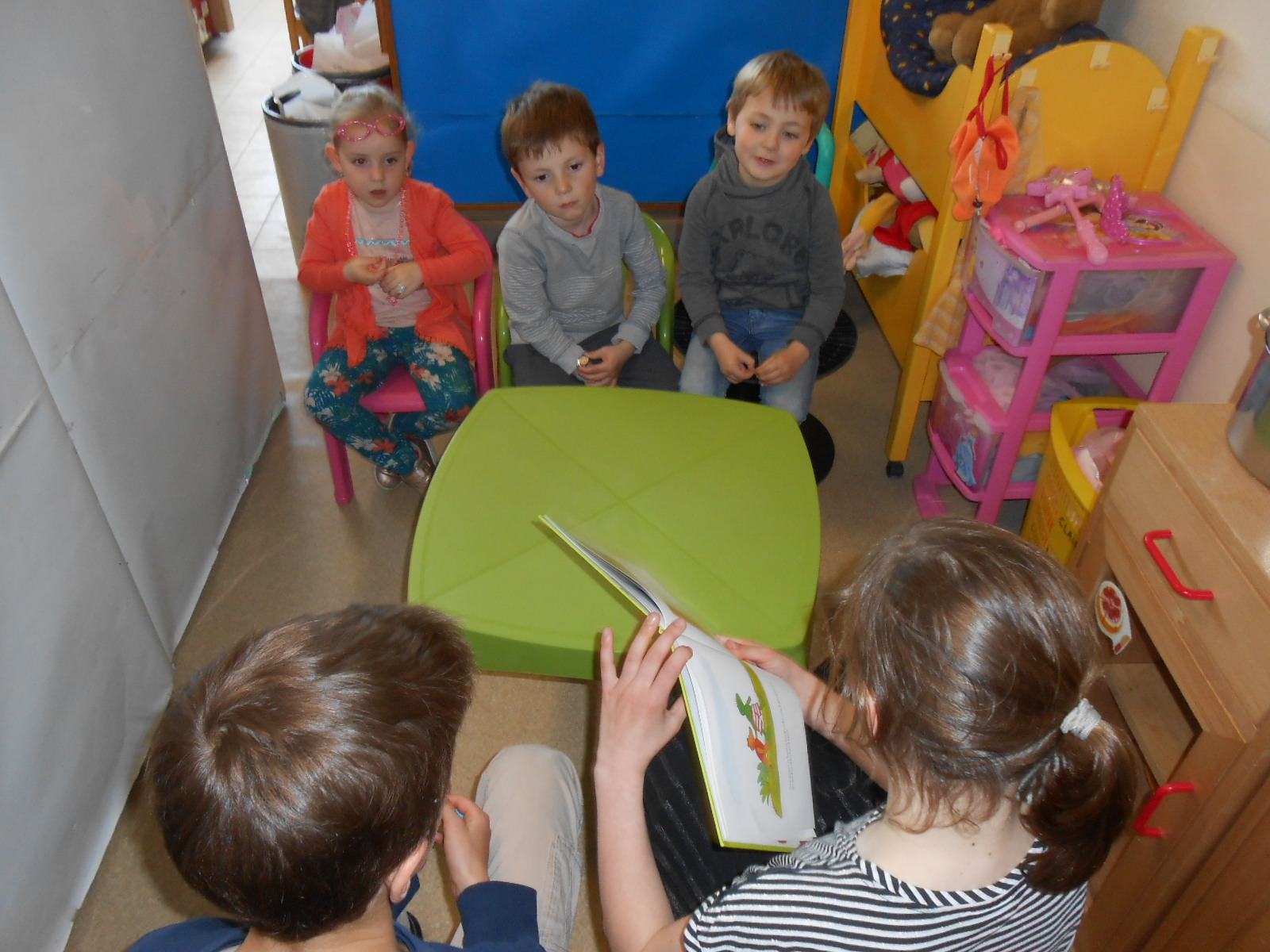 voorlezen in de kleuterschool